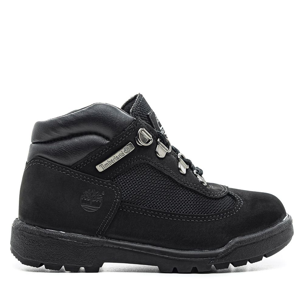 Botas de Nieve Timberland Niños Youth Leather/Fabric Mid Field Negras - Chile EKF-078149